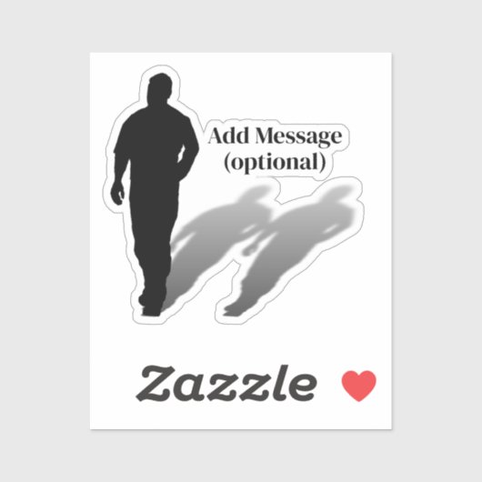 Sticker Silhouette de l'homme disparu (Feuille)