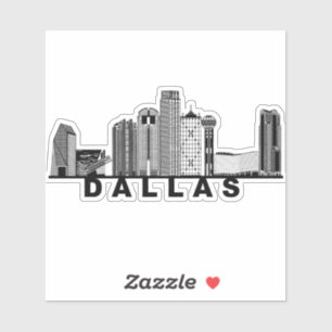 Sticker Silhouette de l'horizon de Dallas