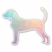 Sticker Silhouette de Motif géométrique Bluetick Coonhound (Devant)