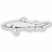 Sticker Silhouette de natation Grand requin blanc (Devant)