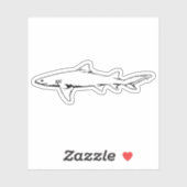 Sticker Silhouette de natation Grand requin blanc (Feuille)