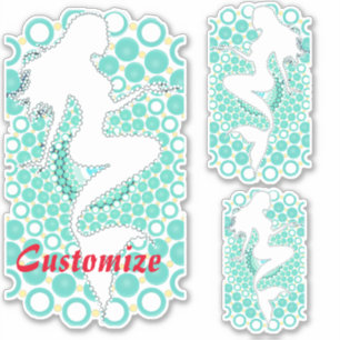 Sticker Silhouette de sirène dans les bulles Thunder_Cove