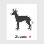 Sticker Silhouette de Xoloitzcuintli (Feuille)