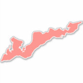 Sticker Silhouette Decal van de vissers - Roze (Voorkant)