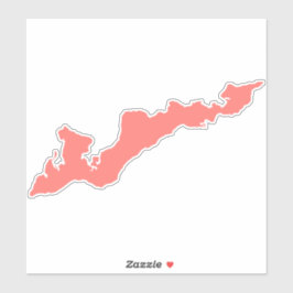 Sticker Silhouette Decal van de vissers - Roze