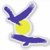 Sticker Silhouette des aigles volants (Devant)