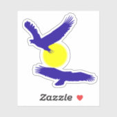 Sticker Silhouette des aigles volants (Feuille)