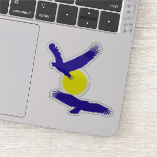Sticker Silhouette des aigles volants