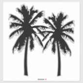 Sticker Silhouette des palmiers tropicaux (Feuille)