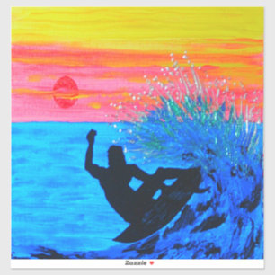 Sticker Silhouette du coucher du soleil