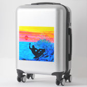 Sticker Silhouette du coucher du soleil (Sur valise)