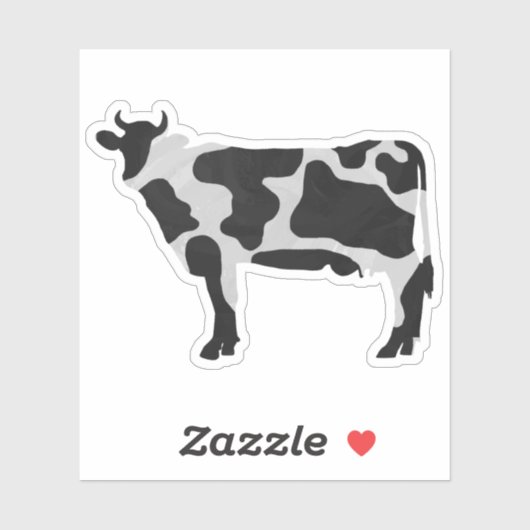 Sticker Silhouette du motif de vache (Feuille)
