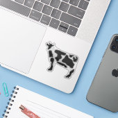 Sticker Silhouette du motif de vache (Ordinateur portable avec iPhone)