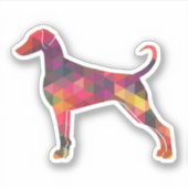 Sticker Silhouette du Motif géométrique Doberman Pinscher (Devant)