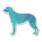 Sticker Silhouette du Motif géométrique écossais Deerhound (Devant)