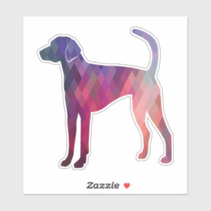 Sticker Silhouette du Motif géométrique Foxhound américain