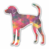 Sticker Silhouette du Motif géométrique Foxhound américain (Devant)