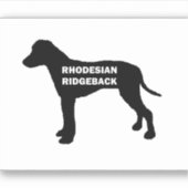 Sticker silhouette du nom de ridgback rhodésien (Devant)