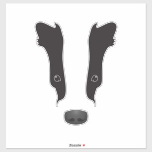 Sticker Silhouette du visage du Badger