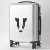 Sticker Silhouette du visage du Badger (Sur valise)