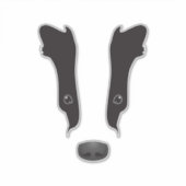 Sticker Silhouette du visage du Badger (Devant)