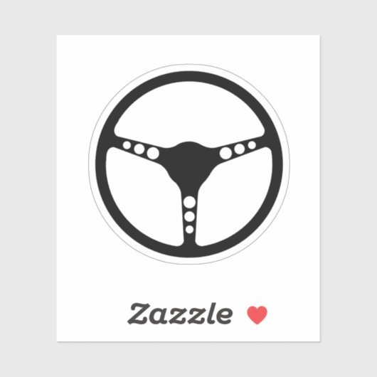 Sticker Silhouette du volant sportif (Feuille)