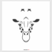 Sticker Silhouette face Giraffe (Feuille)