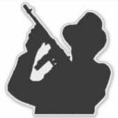 Sticker Silhouette Gangster (Devant)