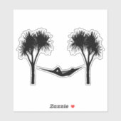 Sticker Silhouette Hammock (Feuille)