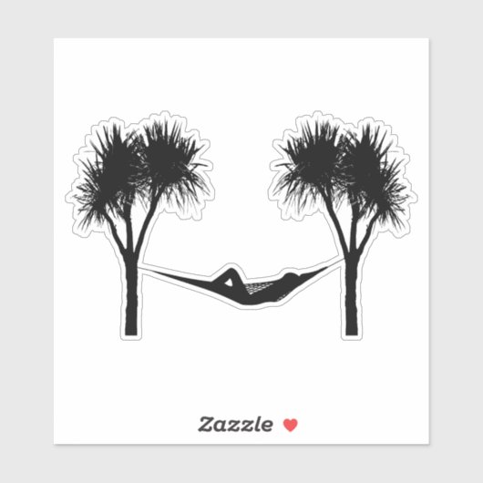 Sticker Silhouette Hammock (Feuille)