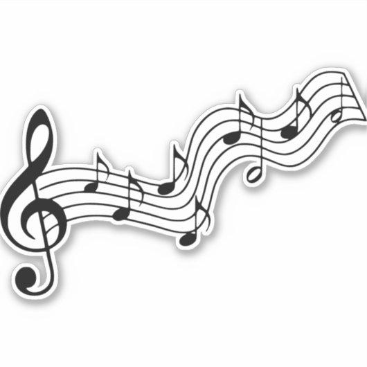 Sticker silhouette-note-musicale-clef-basse (Devant)