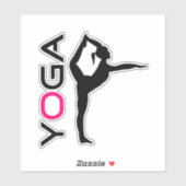 Sticker Silhouette Pose Yoga (Feuille)