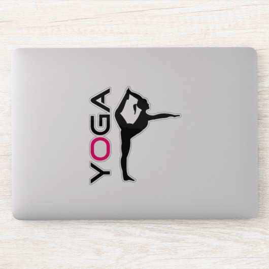 Sticker Silhouette Pose Yoga (Ordinateur)