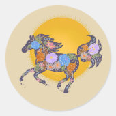 Sticker Silhouette_Purple Floral Horse (Devant)