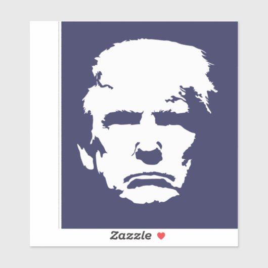 Sticker Silhouette simple TRUMP (Feuille)