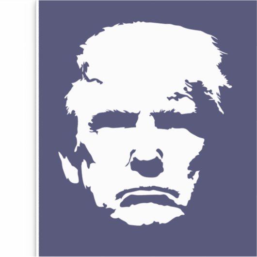 Sticker Silhouette simple TRUMP (Devant)