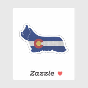 Sticker Silhouette Skye Terrier Colorado
