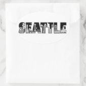 Sticker Silhouette Skyline de Seattle Washington C (Sac)
