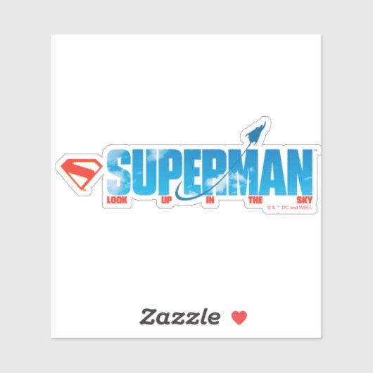 Sticker Silhouette Superman Skybound (Feuille)