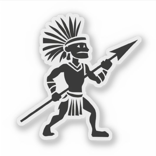 Sticker Silhouette Warrior (Devant)