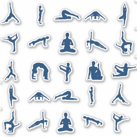Sticker Silhouette Yoga Pose Thunder_Cove (Devant)