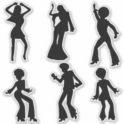 Sticker Silhouettes Danseuses Disco (Devant)