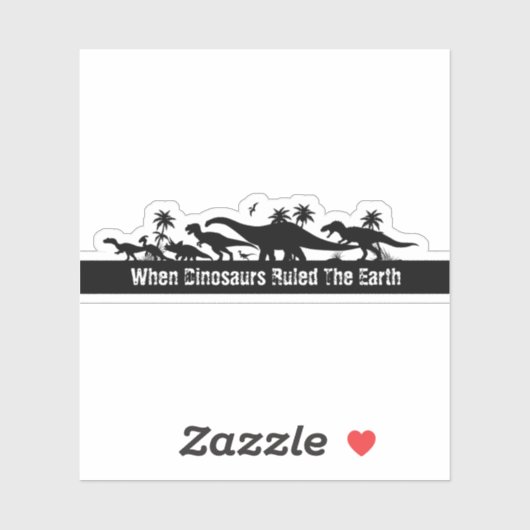 Sticker Silhouettes de dinosaures (Feuille)