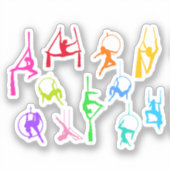 Sticker Silhouettes de Lyra Aérienne Aérienne Silhouettes  (Recto)