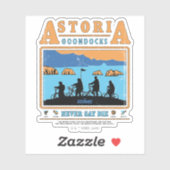 Sticker Silhouettes des Goonies sur les Goondocks d'Astori (Feuille)