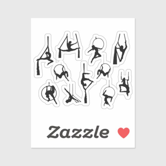 Sticker Silhouettes Lyra Aérialist (Feuille)