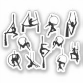 Sticker Silhouettes Lyra Aérialist (Recto)