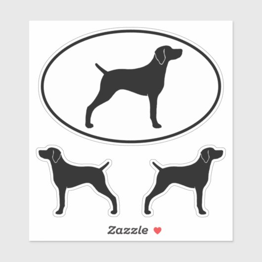 Sticker Silhouettes Weimaraner Chien Weim Sticking Vinyl S (Feuille)