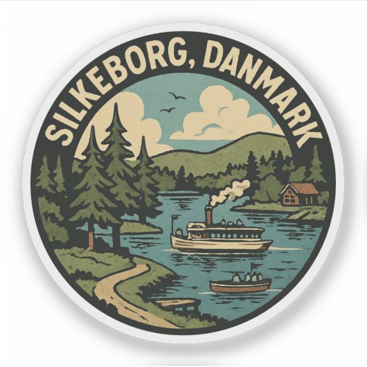 Sticker Silkeborg Danemark Lac (Devant)