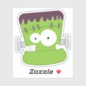 Sticker Silly Goofy Le visage monstre de Frankenstein (Feuille)
